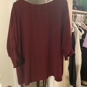 Elegant Burgundy Women's Top